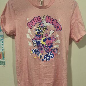 Giraffalope Pink Pure of Heart Dumb of Shirt